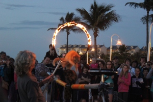 Just a flaming hoop, no big deal.
